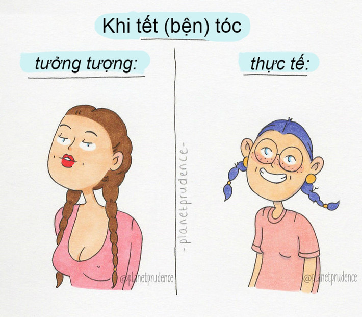 Để tránh cho tóc bị rối và không vào nếp vào ngày hanh khô, nhiều bạn nữ lựa chọn phương án tết (bện) tóc lại cho gọn gàng. Tuy nhiên, hãy cẩn thận lựa chọn kiểu tết tóc phù hợp nếu không muốn trở lại kiểu tóc "hai sừng" tuổi thơ.