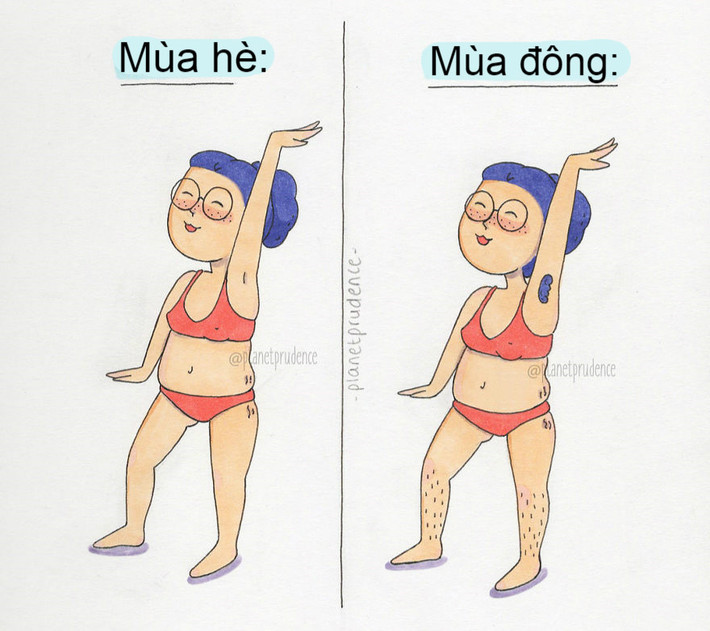 Những lớp quần áo dày cộm vào mùa đông là một trong những nguyên nhân khiến phái đẹp lười dọn dẹp đám "vi-ô-lông" thường xuyên như mùa hè.