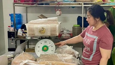 Phát hiện cơ sở sản xuất gần 2 tạ giò, chả chứa chất cấm 
