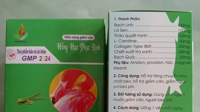 Viên nang giảm cân Hồng Hạc Phục Linh chứa 3 chất cấm