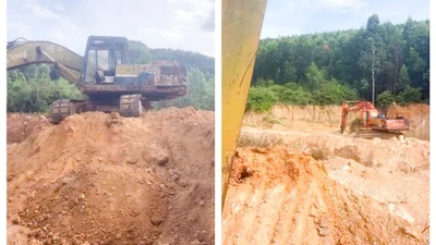 Bắt nhóm đối tượng khai thác đất trái phép ở Gia Lai