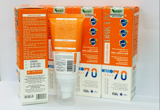 Lô sản phẩm Sữa chống nắng DSK UV, hộp 1 tuýp 35g không đạt chỉ tiêu giới hạn vi sinh vật bị thu hồi - Ảnh minh họa anh-1.jpg