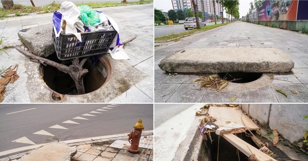 View - Hàng loạt hố ga không nắp trên tuyến đường mới mở ở Long Biên | Báo Tri thức và Cuộc sống - TIN TỨC PHỔ BIẾN KIẾN THỨC 24H