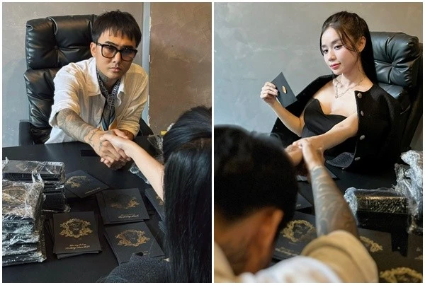 Đạt G và vợ cũ Hoài Lâm khoe hình thiệp cưới