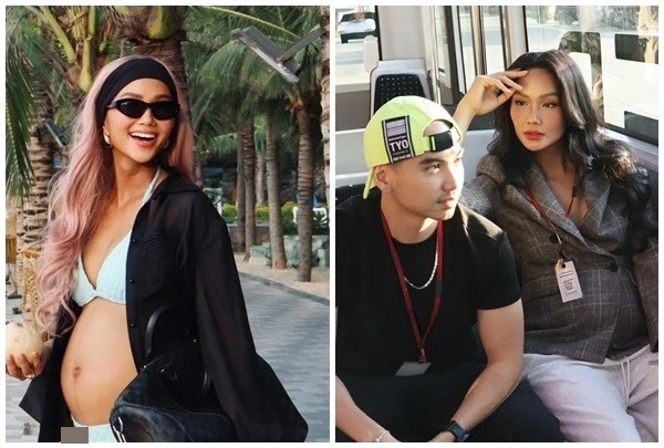 H’hen Niê diện bikini khoe bụng bầu, được chồng “nịnh”