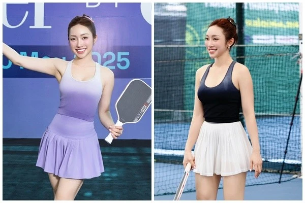 Vợ Chi Bảo xứng danh "nữ hoàng thời trang” sân pickleball