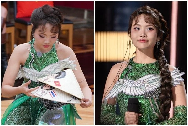 Phương Mỹ Chi tặng nón lá cho thí sinh ở Sing! Asia 2025