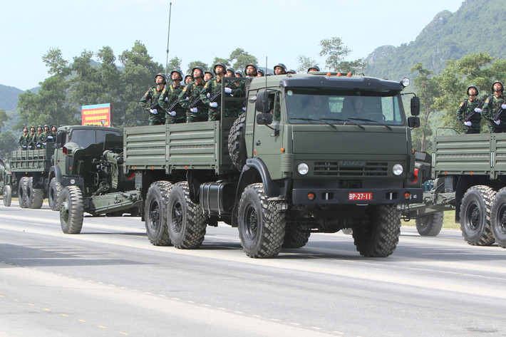 Lực lượng pháo binh tại buổi tổng hợp luyện