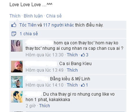 Mặc dù người đẹp không tiết lộ danh tính và hiện rõ mặt của người đàn ông, nhưng hầu hết fan hâm mộ đều nhận ra đôi chân, vóc dáng của người đàn ông ấy không ai khác chính là ca sĩ Bằng Kiều.