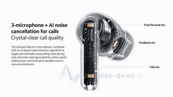 Về khả năng chống ồn, Xiaomi Buds 5 Pro có thể giảm tiếng ồn lên đến 55dB nhờ hệ thống ba micro cải tiến. Tai nghe cho khả năng lọc ồn rất tốt khi thiết lập mức chống ồn tiêu chuẩn. Còn nếu như đẩy mức chống ồn lên tối đa, mình chỉ nghe những tiếng động rất nhỏ.