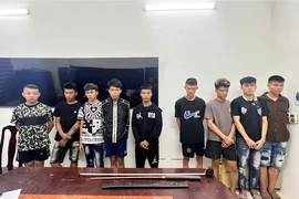 Bắt hai nhóm thanh niên đuổi đánh nhau gần trụ sở UBND phường ở Thanh Hóa