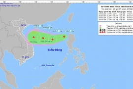 Vùng áp thấp chuyển thành áp thấp nhiệt đới và còn mạnh thêm