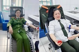 Hai nữ cán bộ Công an Cao Bằng kịp thời hiến máu cứu người nguy kịch