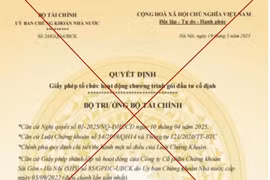 Ủy ban Chứng khoán Nhà nước cảnh báo nhà đầu tư về văn bản giả mạo