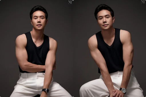 “Dũng con bác Bơ” Đức Hiếu xả vai khoe hình thể nam thần cuồn cuộn