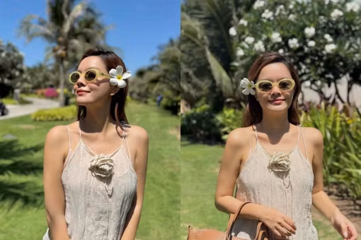 Phạm Quỳnh Anh khoe sắc vóc trẻ trung trong kỳ nghỉ ở Hồ Tràm