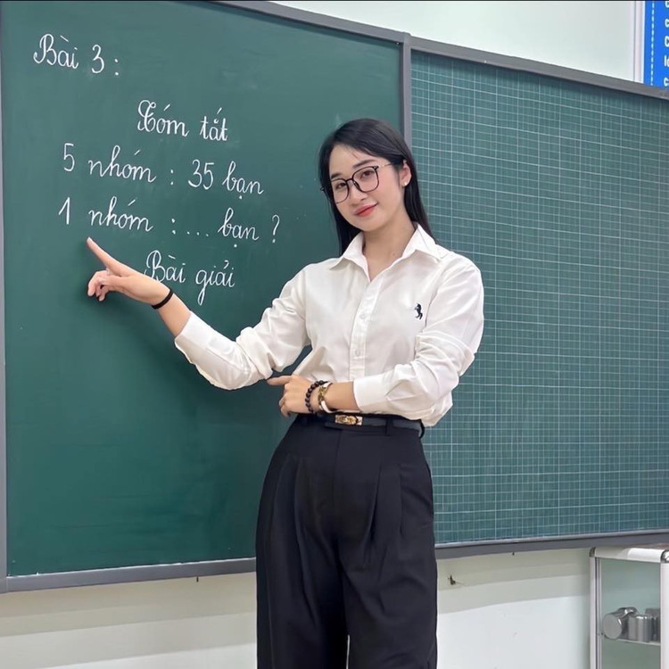 Gu ăn vận của cô giáo tiểu học Thái Bình nhận được nhiều lời khen của cư dân mạng. g10.jpg