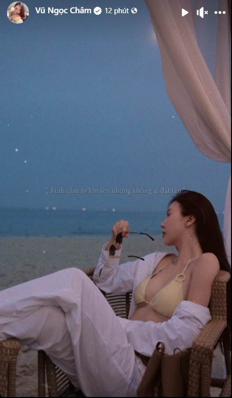 Mới đây trên dòng story trang cá nhân, cựu tiếp viên hàng không Ci T Vũ (Vũ Ngọc Châm) đã khoe những bức ảnh ở biển. d1.png