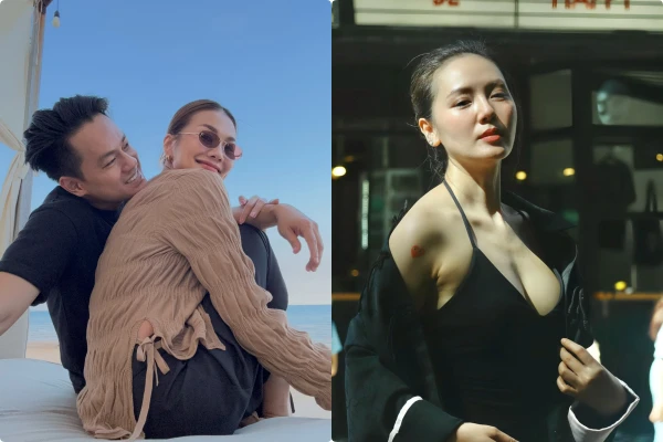 Hot face sao Việt: Vợ chồng Thanh Hằng thể hiện tình cảm khi ngắm biển