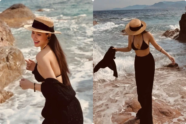 Mẹ hai con Phanh Lee khoe thân hình nuột nà ở vịnh Vĩnh Hy