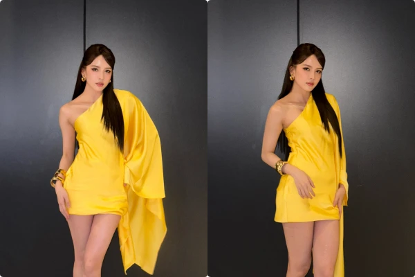 Thiều Bảo Trâm mặc váy rực rỡ khoe nhan sắc đẹp chẳng kém Hoa hậu