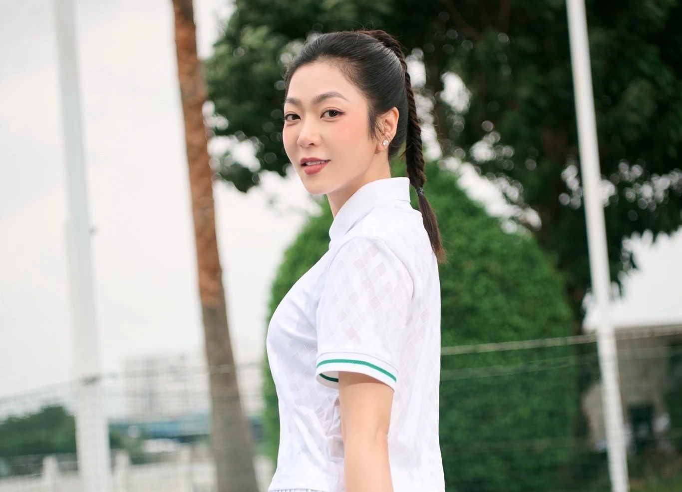 Hà Thanh Xuân khoe dáng nuột, nhan sắc U40 tươi trẻ trên sân Pickleball