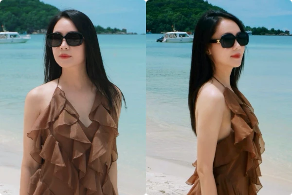 Hồng Diễm chứng minh không cần bikini vẫn gợi cảm hút hồn