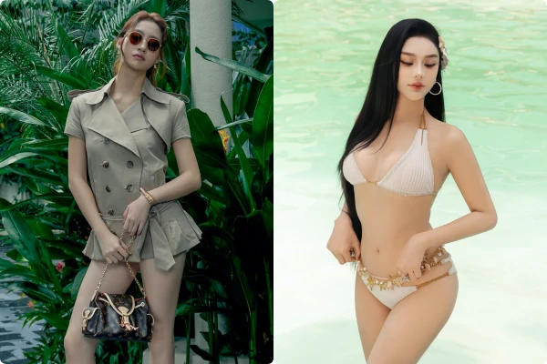 Hot face sao Việt: Lương Thuỳ Linh mặc trang phục ngắn cũn khoe chân dài