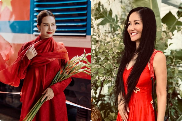 Hot face sao Việt: Huyền Lizzie đăng tải bộ ảnh áo dài đỏ rực chuẩn bị đại lễ