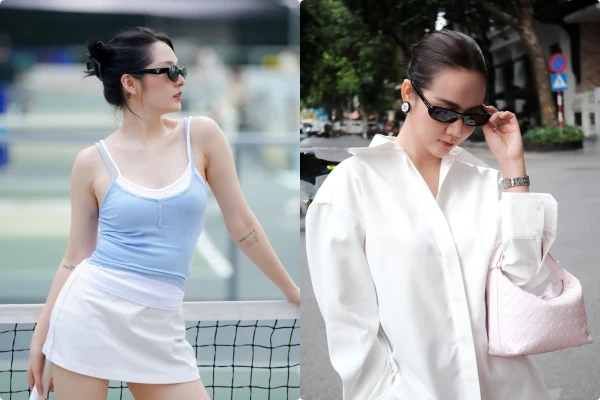Hot face sao Việt: Bảo Anh diện váy ngắn khoe dáng trên sân pickleball