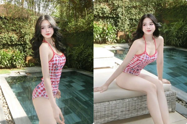 DJ Mie gây bão với bikini đỏ, khoe dáng nuột nà bên hồ bơi