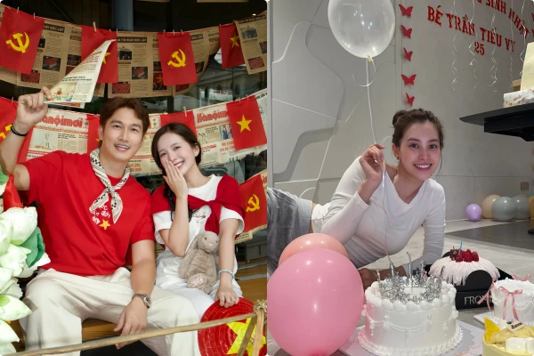 Hot face sao Việt: Ngọc Huyền và Đình Tú hòa chung không khí Quốc khánh