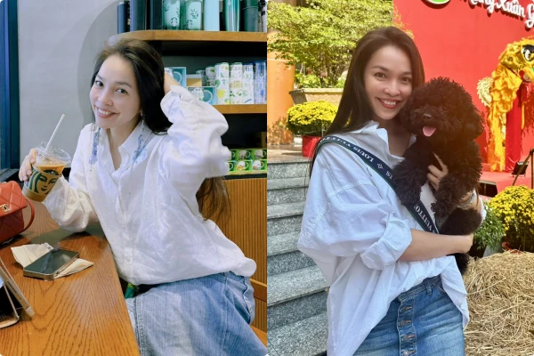  Ca sĩ Hiền Thục "hack" tuổi ngoạn mục với áo sơ mi trắng