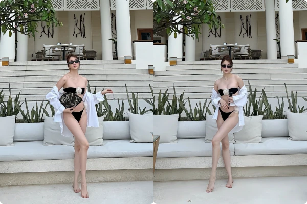 Thiều Bảo Trang diện bikini nhỏ xíu, khoe cận body nóng bỏng