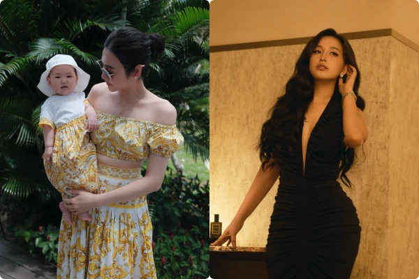 Hot face sao Việt: Á hậu Dương Tú Anh diện váy đôi cùng con gái