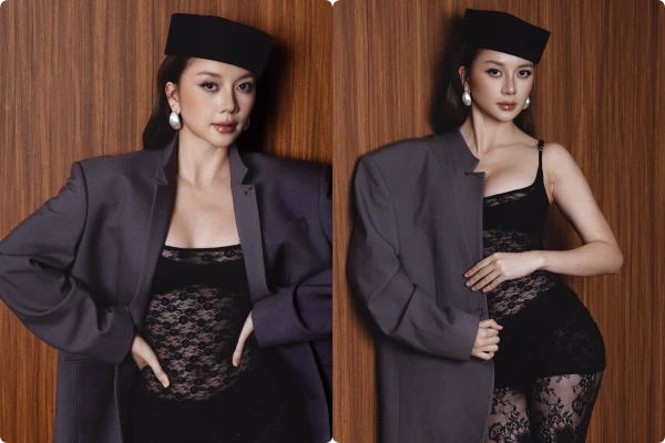 Thiều Bảo Trang tung bộ ảnh táo bạo với trang phục ren xuyên thấu 