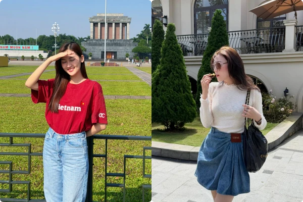 Hot face sao Việt: Hoa hậu Quế Anh từ miền Nam ra thăm Lăng Bác