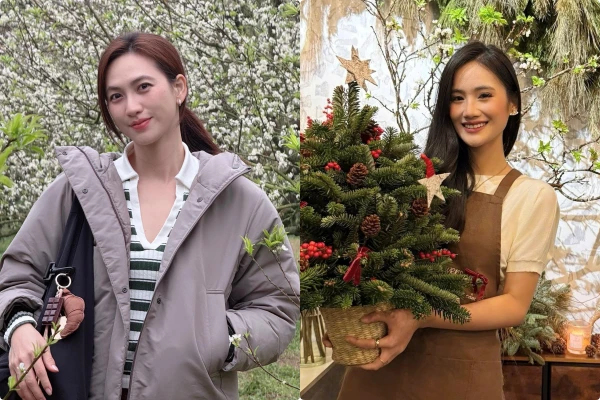 Hot face sao Việt: Phương Anh Đào ngắm hoa mận ở Mộc Châu