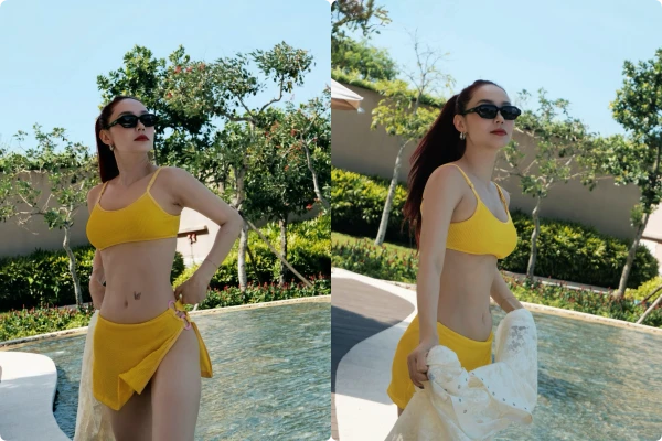 Minh Hằng hậu lấy chồng, sinh con không ngại mặc hở 