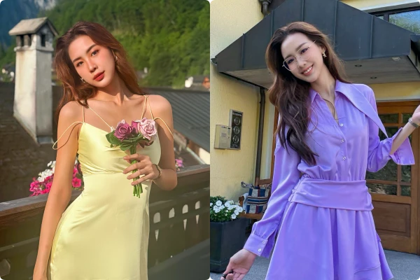 Hoa hậu Bảo Ngọc hóa quý cô mong manh, gợi cảm ở trời Tây 