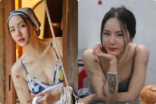 Phương Linh tuổi 41 quyến rũ với bikini, mê khoe hình xăm