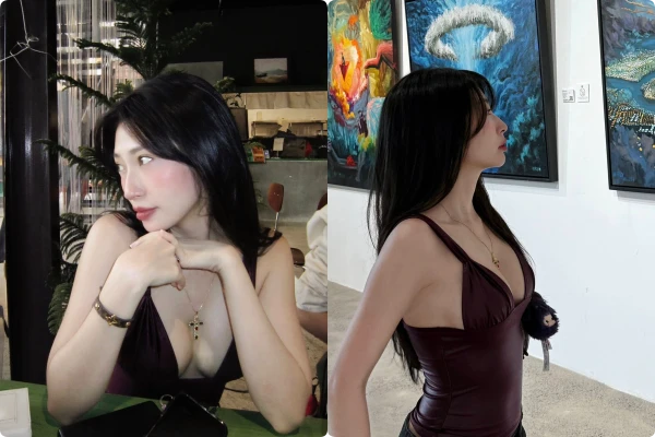 Khổng Tú Quỳnh khoe sắc vóc tuổi 34 với áo khoét sâu táo bạo