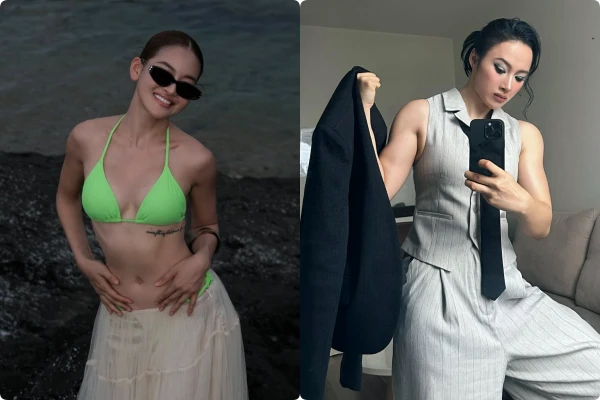 Hot face sao Việt: Thuỳ Anh mặc bikini khoe vòng 1 căng đầy