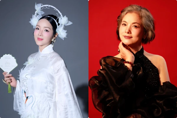 Hot face sao Việt: Giáng My mặc áo dài duyên dáng dự show thời trang