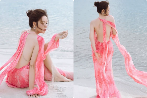 "Phú bà" Lý Nhã Kỳ gợi cảm với đầm xẻ cao, hở trọn tấm lưng