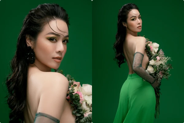 "Phú bà" Nhật Kim Anh táo bạo khoe lưng trần sau sinh con