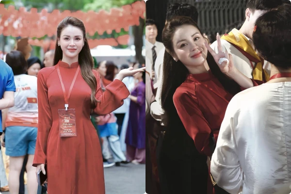 Diễn viên Lương Thu Trang xinh đẹp hút mọi ống kính trong nhiệm vụ A80