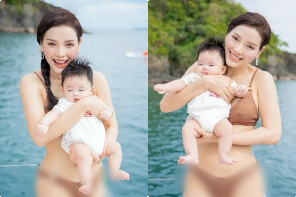 Phương Trinh Jolie diện "2 mảnh", khoe dáng bên con mới sinh