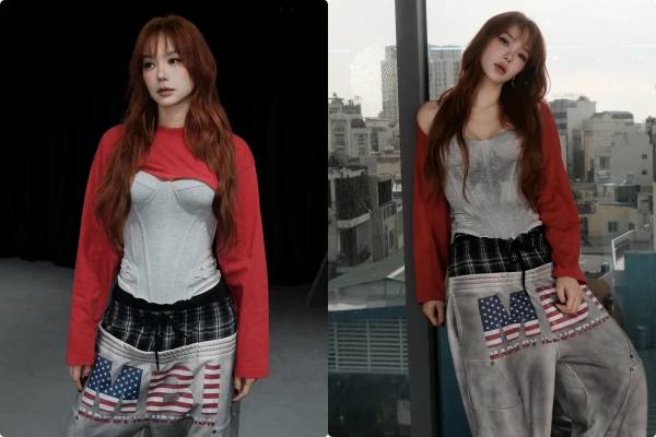 Minh Hằng diện mốt quần tụt, vóc dáng mẹ một con gây trầm trồ