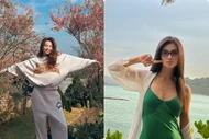 Hot face sao Việt: Hồ Ngọc Hà chụp cùng mai anh đào đẹp như tranh ở Đà Lạt